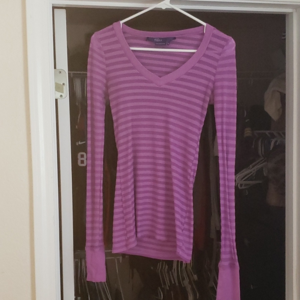 Purple striped shirt